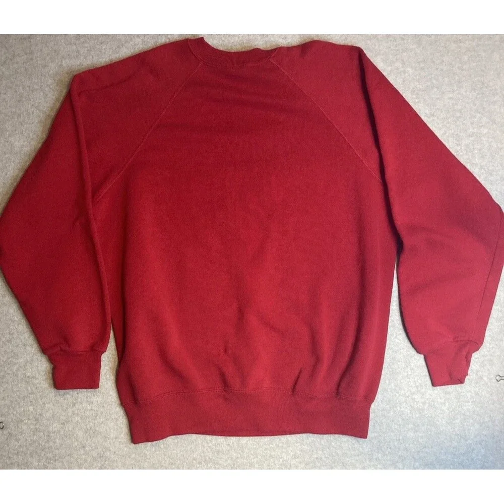 VTG Sweatshirt BW W Sz Xl Red Nautical Sailing Beach Coastal Lake Boating Ocean - Picture 3 of 11